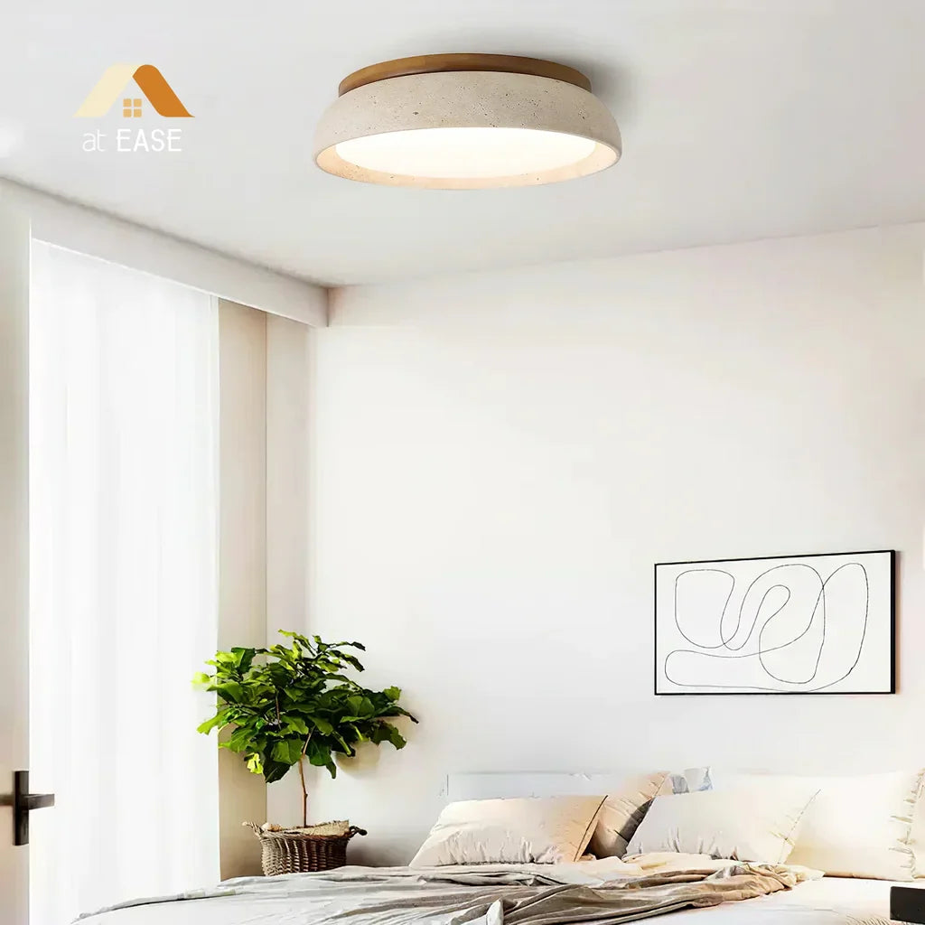 Veliana Wabi-Sabi Ronde Travertine Plafondlamp