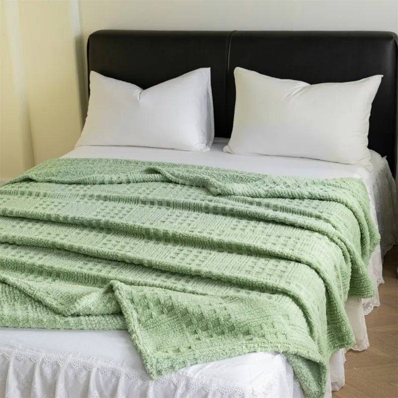 VelvetNest | Luxe Zachte Dikke Jacquard Velours Deken
