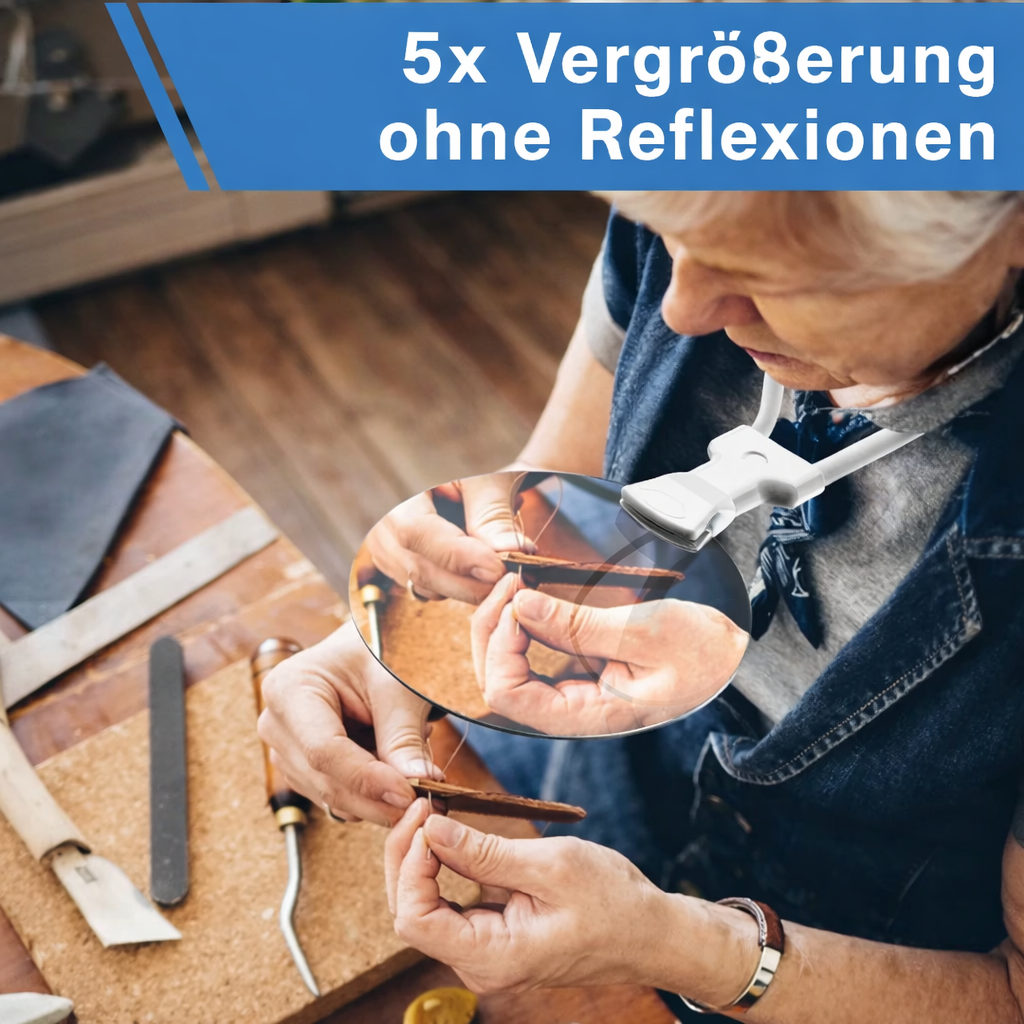 Vergrootglas | Handsfree Loep | Flexibele Zwanenhals | FocusFree