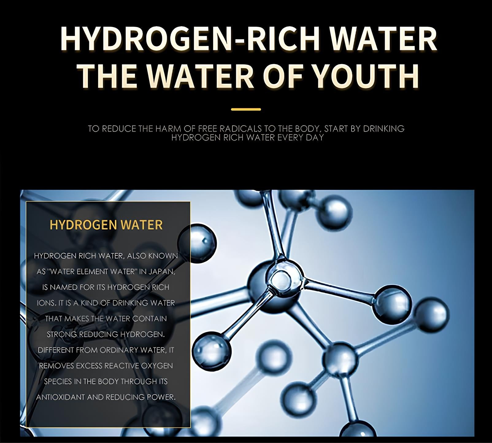 NovaHydro Elite 5000ppb Waterfles Waterstofionisator