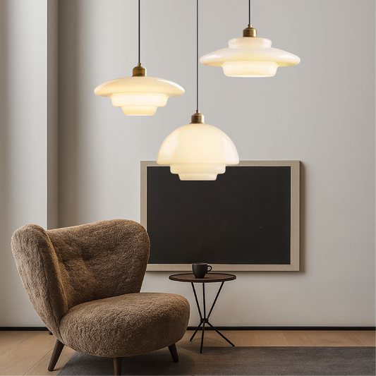 Vintage Melkglas Hanglamp