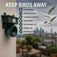 Vogelwering | Zonne-energie Sensor | Dier vriendelijke Roofvogelgeluiden | Birdfend