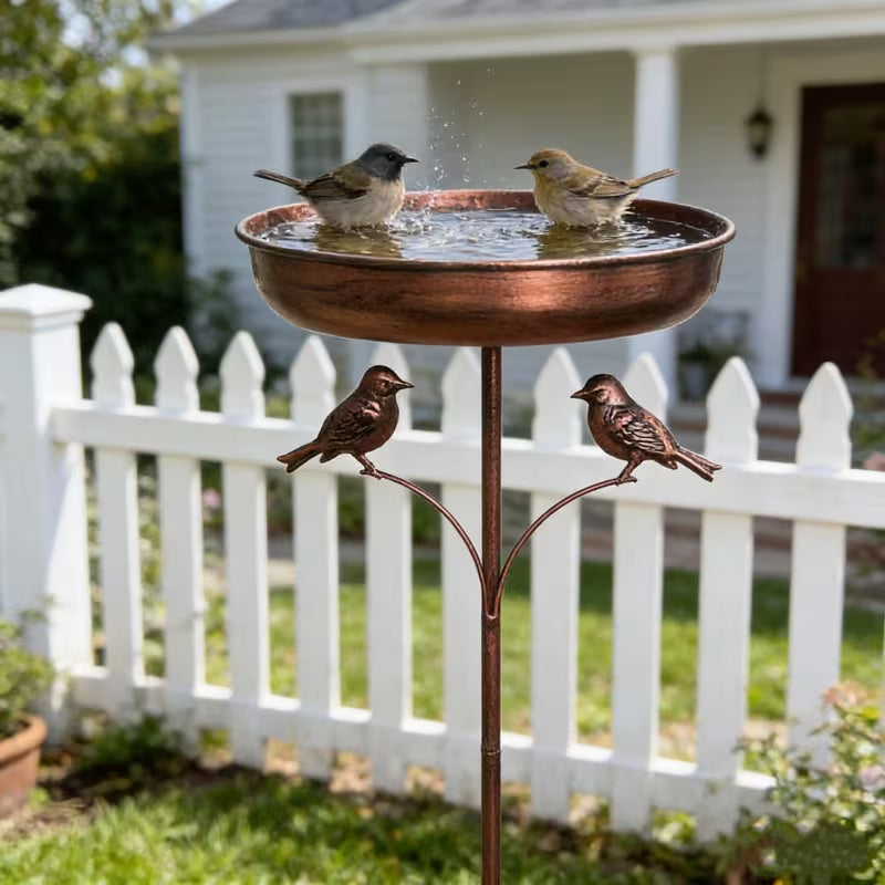 Vogelbad | Met Standaard | Robuuste Metalen Kom | BirdHaven