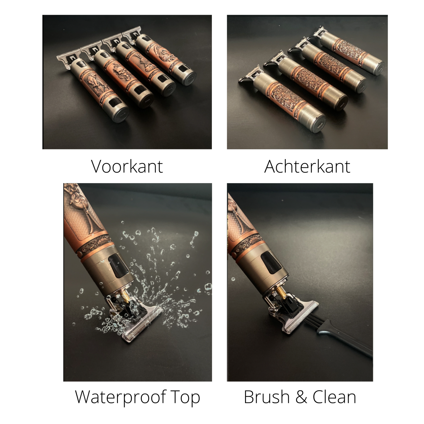 Lunero Skull Vintage Trimmer | De Barber Trend van dit jaar! - Oplaadbaar incl. Opzetstukken