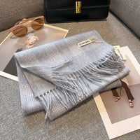 Merivelle Wol Sjaal Dames – Elegante Winter Sjaal van 100% Wol met Schaakbordpatroon