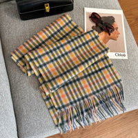 Merivelle Wol Sjaal Dames – Elegante Winter Sjaal van 100% Wol met Schaakbordpatroon