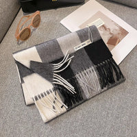 Merivelle Wol Sjaal Dames – Elegante Winter Sjaal van 100% Wol met Schaakbordpatroon