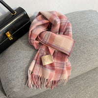 Merivelle Wol Sjaal Dames – Elegante Winter Sjaal van 100% Wol met Schaakbordpatroon