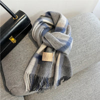 Merivelle Wol Sjaal Dames – Elegante Winter Sjaal van 100% Wol met Schaakbordpatroon