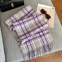 Merivelle Wol Sjaal Dames – Elegante Winter Sjaal van 100% Wol met Schaakbordpatroon