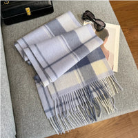 Merivelle Wol Sjaal Dames – Elegante Winter Sjaal van 100% Wol met Schaakbordpatroon