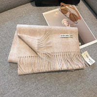 Merivelle Wol Sjaal Dames – Elegante Winter Sjaal van 100% Wol met Schaakbordpatroon