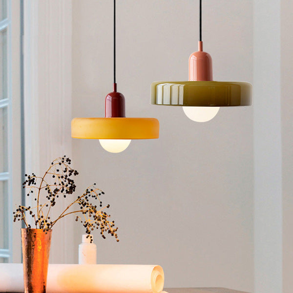 Skanto | Bauhaus Hanglamp | Gekleurd Glas, Verstelbare Hoogte & Ideaal voor Eetkamers en Moderne Interieurs