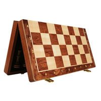 STRATEGIQON – Premium schaakset van hout met klassiek, opvouwbaar walnotenhouten bord