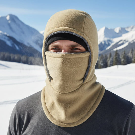 KÄLTEHAUBE – Thermische fleece-stormcapuchon voor fietsen en buitensporten bij vriesweer