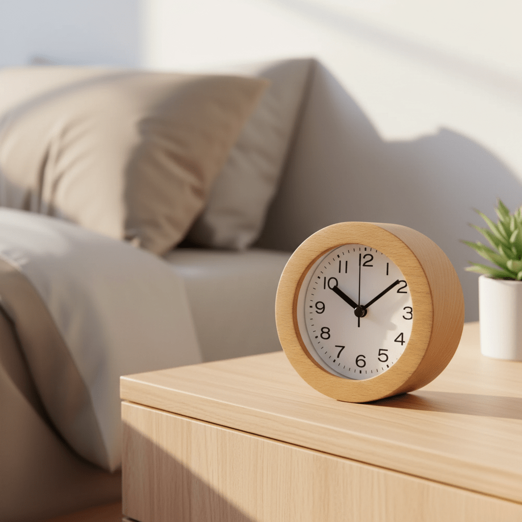 QUIETWOOD – Geluidsloze houten wekker voor gezellige slaapkamers