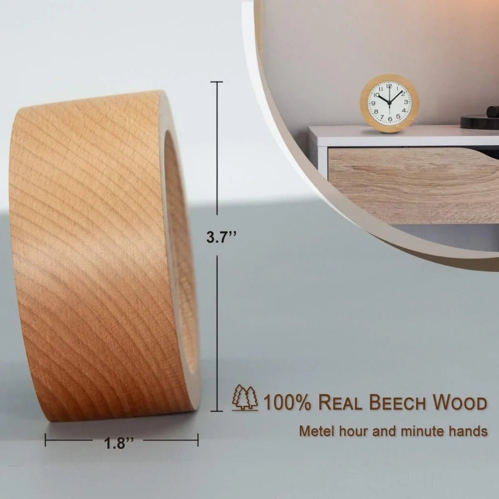 QUIETWOOD – Geluidsloze houten wekker voor gezellige slaapkamers