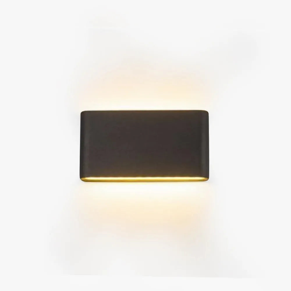 Bastro Moderne Rechthoekige Waterdichte Buitenwandlamp, Zwart/Wit