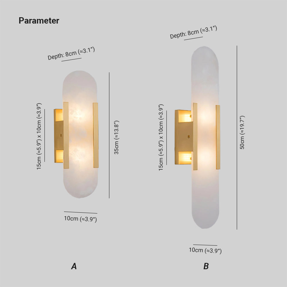 Veo Luxe Alabaster Wandlamp