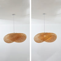 Rinwa Hanglamp Nuage Bohème. Bamboe. Hout. Woonkamer