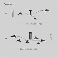 Jaler Industrie Drie Arm Plafondlamp