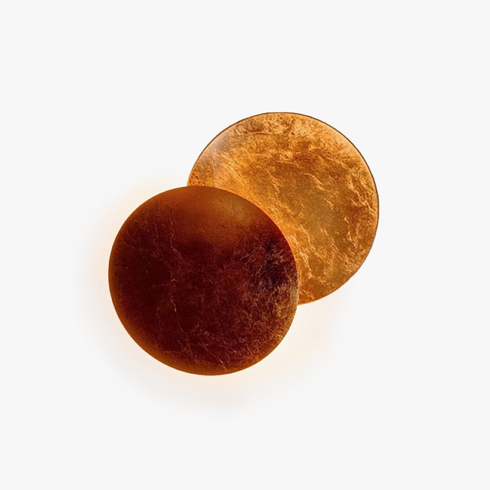 Wylla Ronde Wandlamp Scandinavisch. Metaal. Rood/Goud/Bronze. Woonkamer