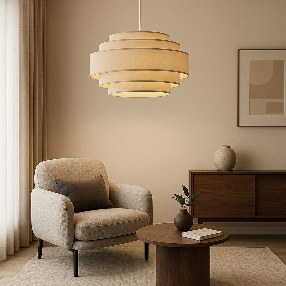 Wabi-Sabi Laagjes Stoffen Hanglamp