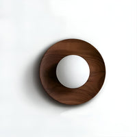 Noordse Minimalistische Natuurlijke Houten LED Wandlamp
