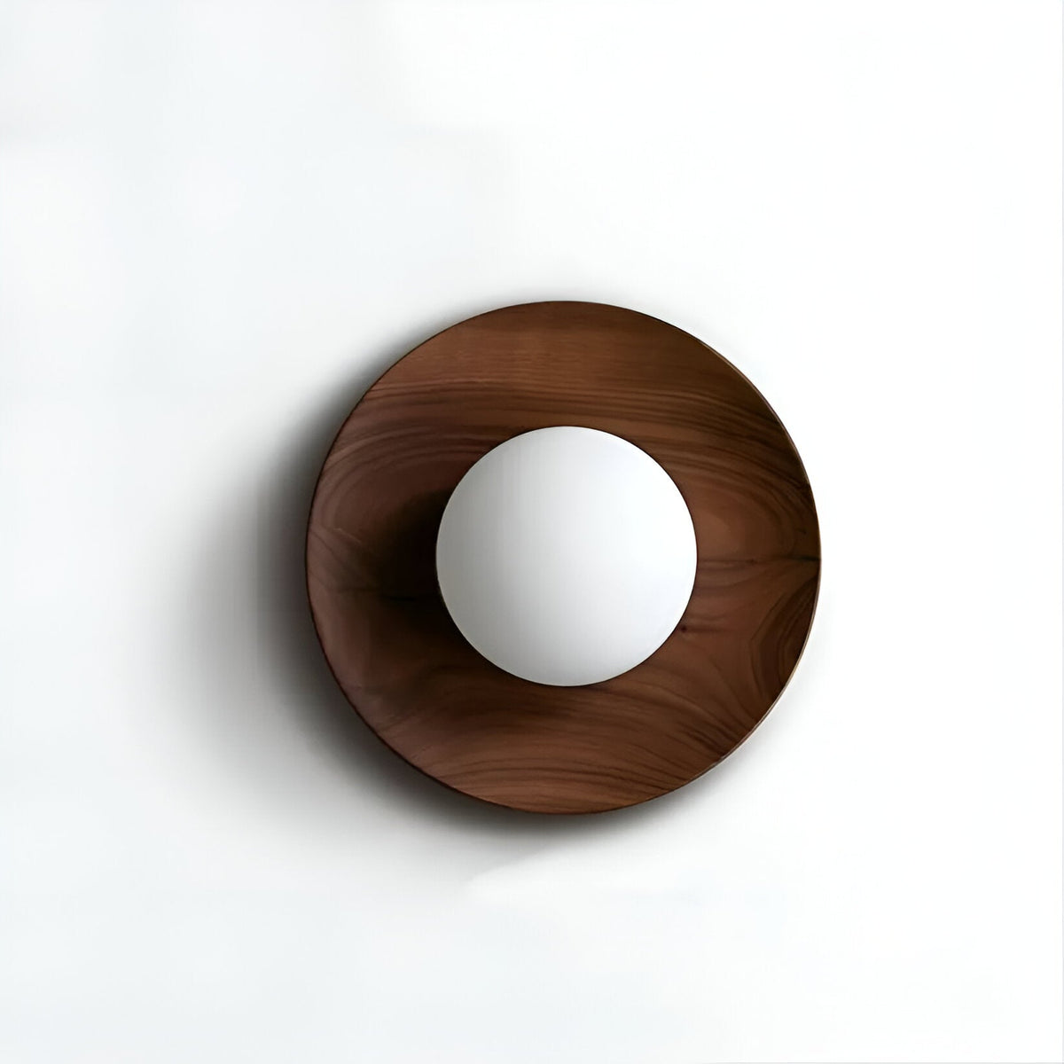 Noordse Minimalistische Natuurlijke Houten LED Wandlamp