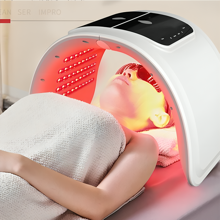 LED-Lichttherapie Masker | 7-Kleuren-PDT Huidverjonging | Wit