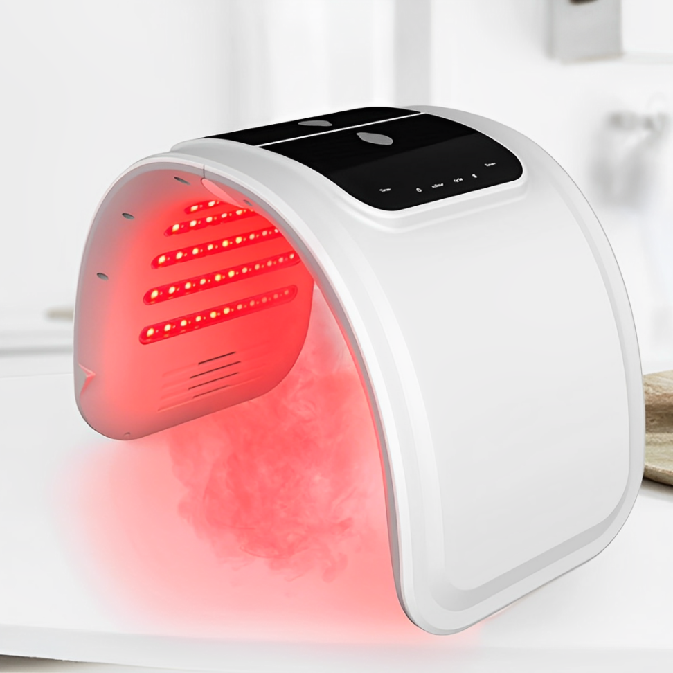 LED-Lichttherapie Masker | 7-Kleuren-PDT Huidverjonging | Wit