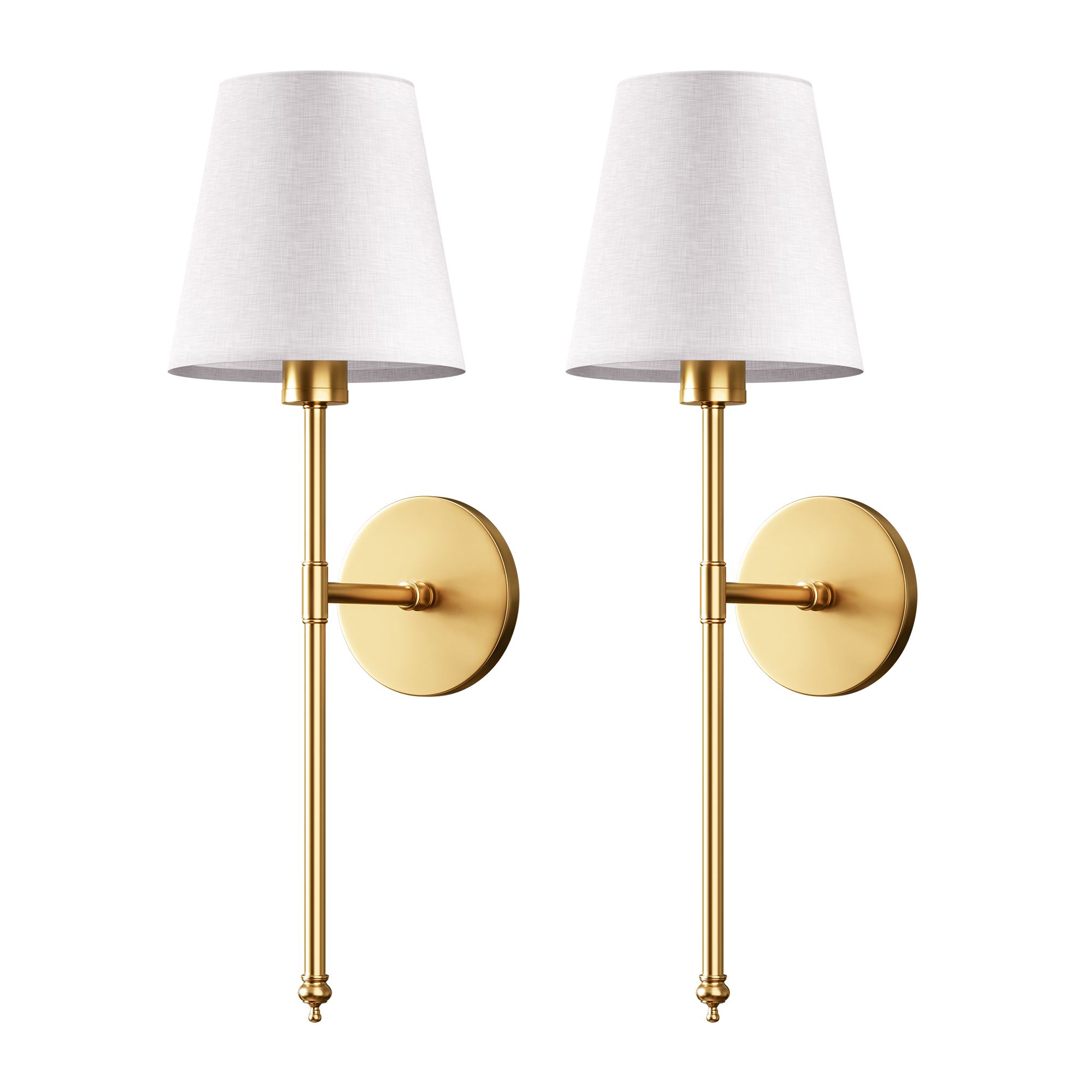 Wandlamp | 3M-kleefmontage | Stoffen lampenkap | 2-pack | LumiStick Duo