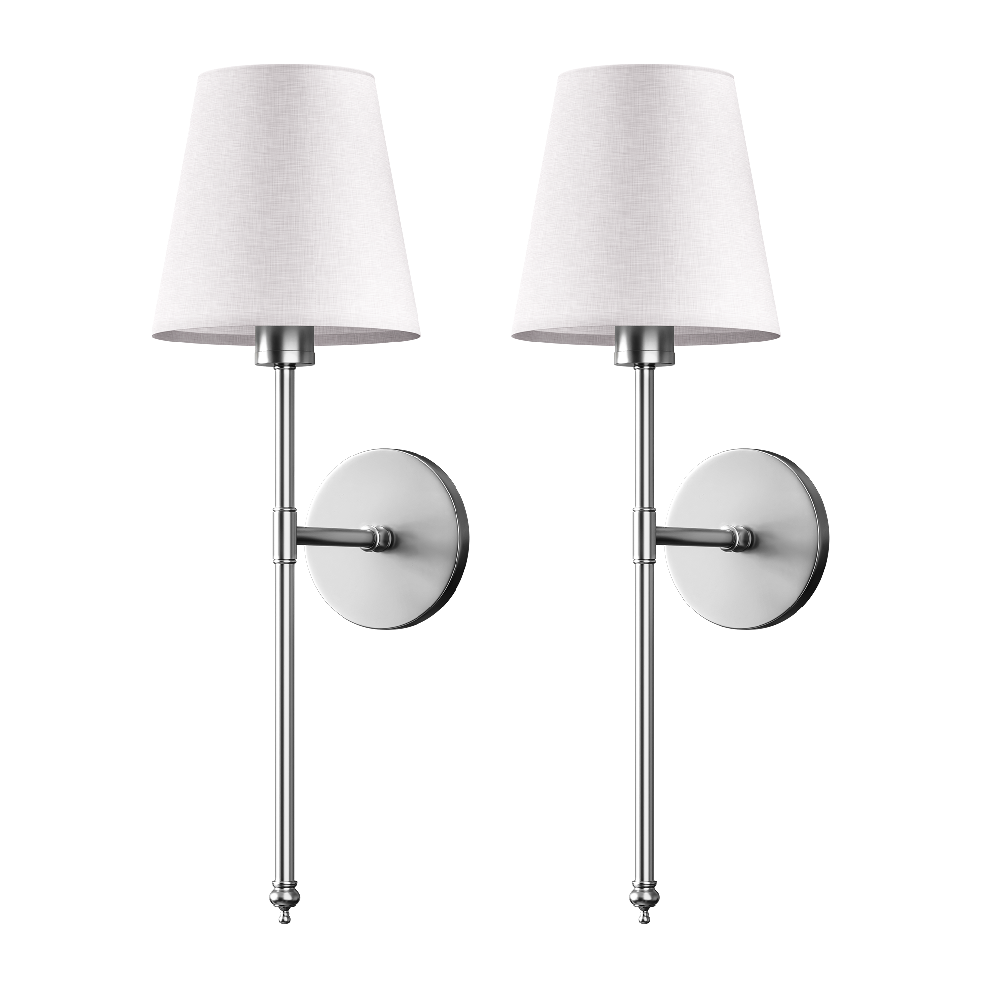Wandlamp | 3M-kleefmontage | Stoffen lampenkap | 2-pack | LumiStick Duo