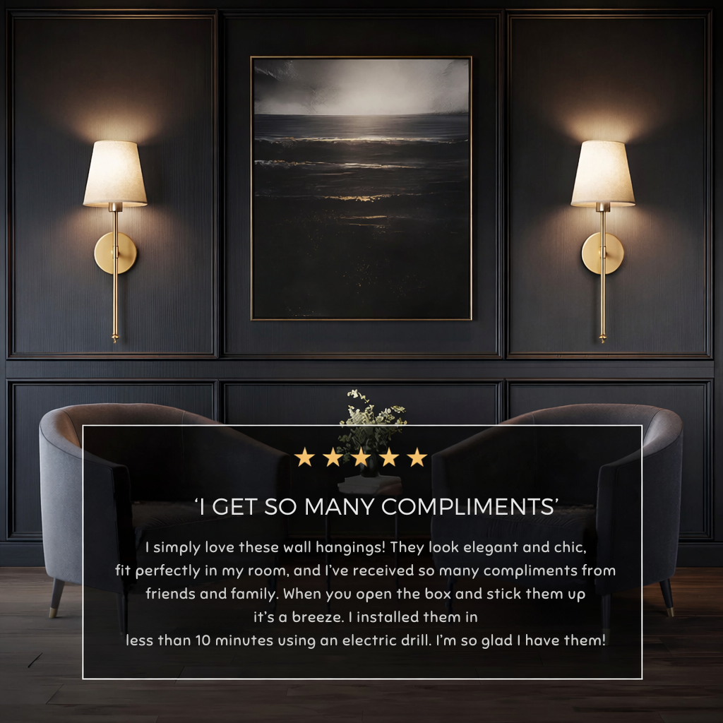 Wandlamp | 3M-kleefmontage | Stoffen lampenkap | 2-pack | LumiStick Duo