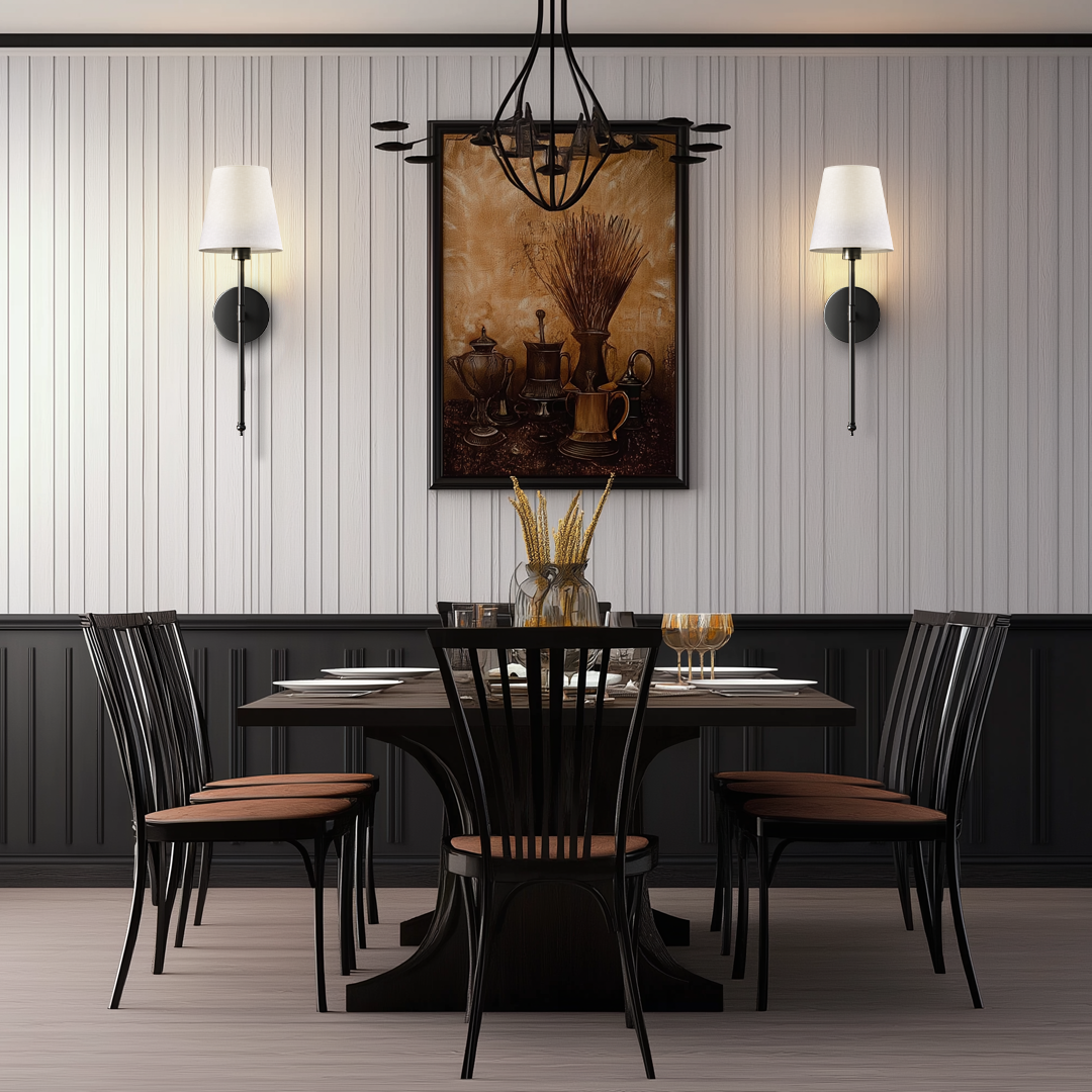 Wandlamp | 3M-kleefmontage | Stoffen lampenkap | 2-pack | LumiStick Duo
