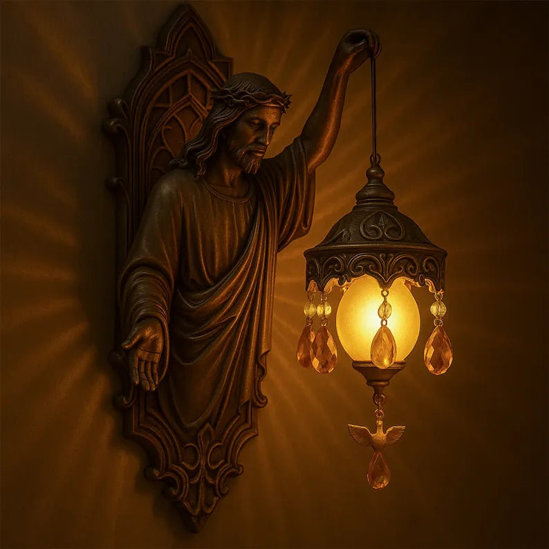 Wandlamp – Handgemaakt ontwerp, Warm LED-licht & Draadloze montage