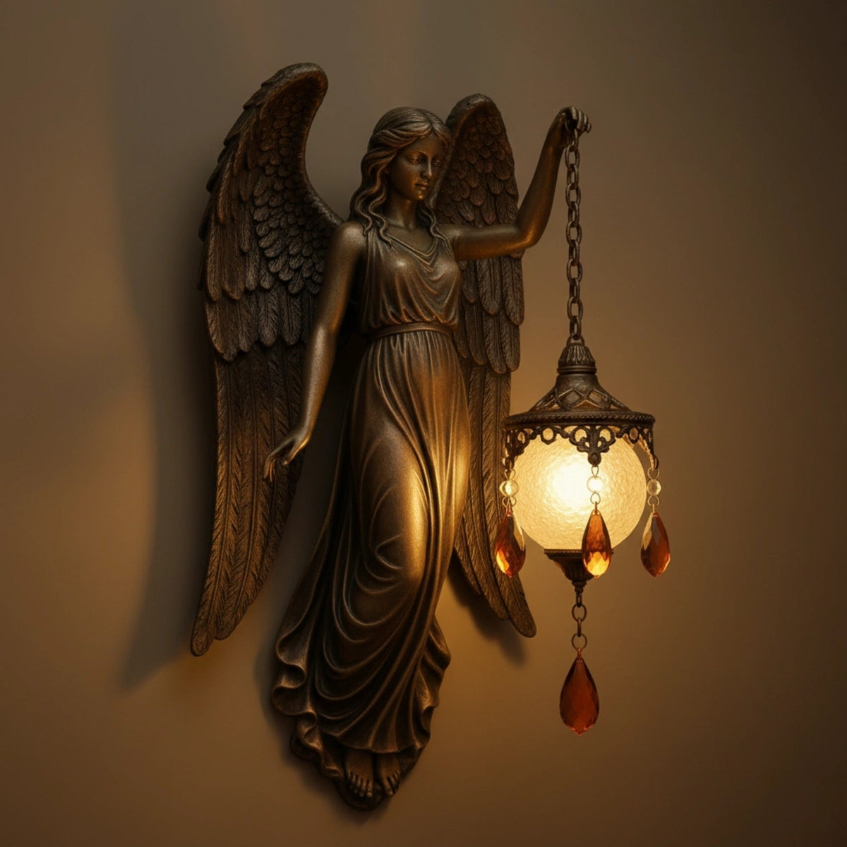 Wandlamp – Handgemaakt ontwerp, Warm LED-licht & Draadloze montage