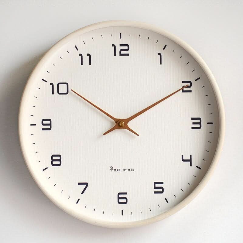 Wandklok | Geluidsloos uurwerk | Massief houten frame | NordicTime