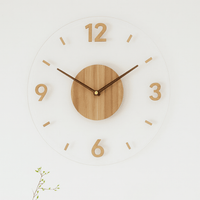 NORDIC CLOCK – Geluidsloze wandklok van hout in minimalistisch design