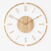 NORDIC CLOCK – Geluidsloze wandklok van hout in minimalistisch design