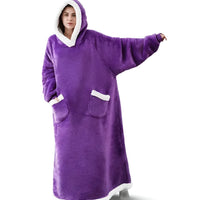 WarmWrap-hoodiedeken – Pluche flanellen trui in oversized model met zak