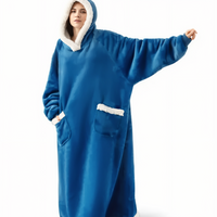 WarmWrap-hoodiedeken – Pluche flanellen trui in oversized model met zak