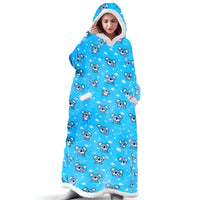 WarmWrap-hoodiedeken – Pluche flanellen trui in oversized model met zak