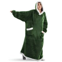 WarmWrap-hoodiedeken – Pluche flanellen trui in oversized model met zak