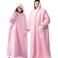 WarmWrap-hoodiedeken – Pluche flanellen trui in oversized model met zak