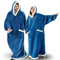 WarmWrap-hoodiedeken – Pluche flanellen trui in oversized model met zak