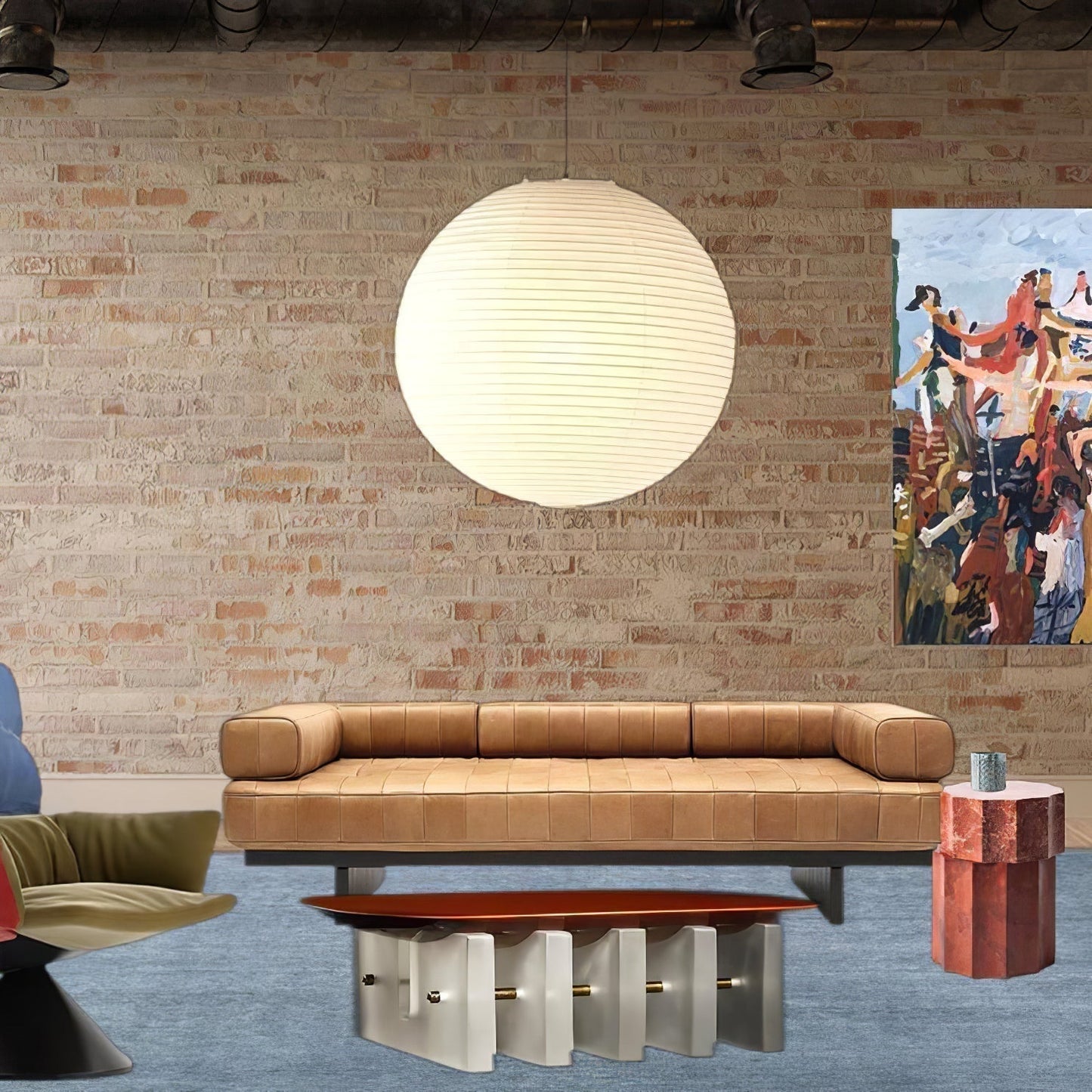 Lustra Hanglamp van Papier voor de Woonkamer