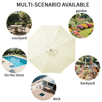 Parasoldoek – Waterafstotend, Met Ventilatieopening & Voor 6 of 8 Spaken
