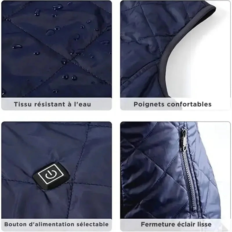 Brehn | Verwarmde Vest voor Vrouwen met Dubbele Controle en 9 Verwarmingszones – Comfort en Warmte voor Elk Seizoen