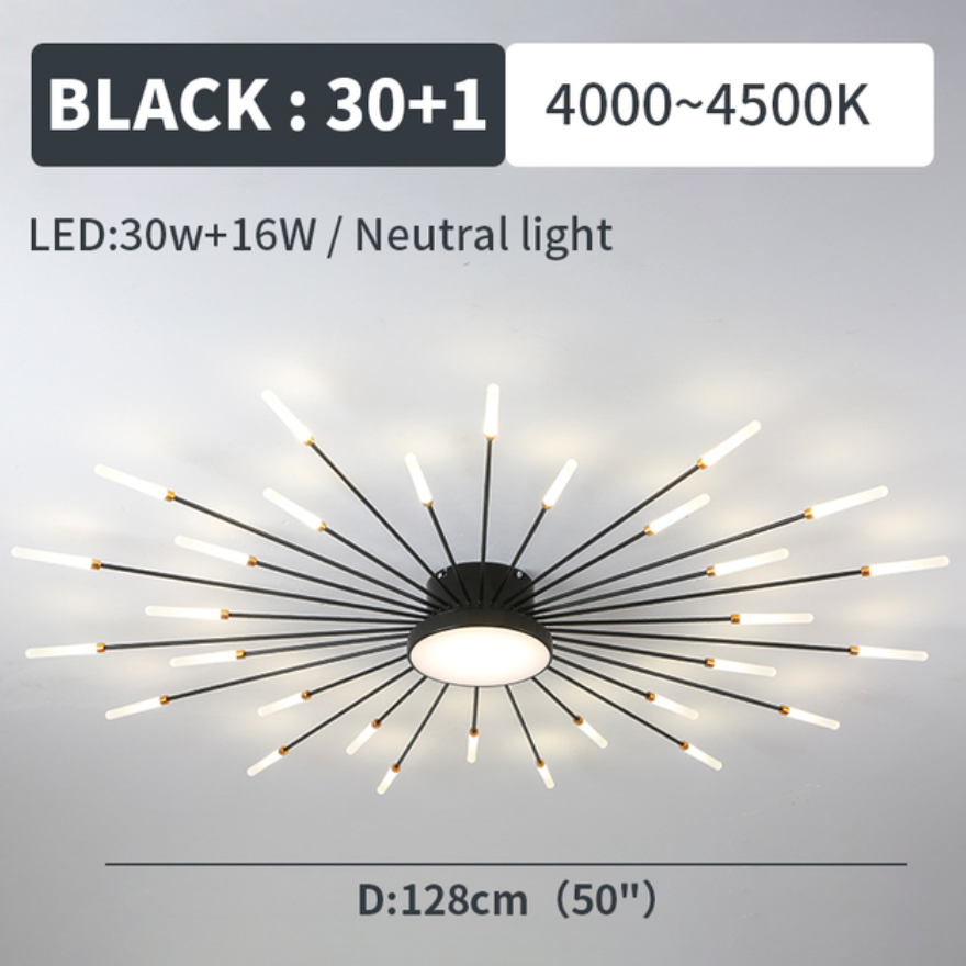 Wesley Moderne Huisdecoratie Vuurwerk LED Plafondlamp